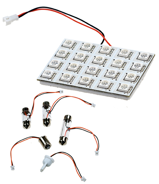 PCB-52*35-20SMD-Y-12V, свето диод для авто желтый 5*24диодов 53ереходн