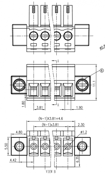 Клеммник 15EDGKM-3.81-04P-14-00A(H) DEGSON