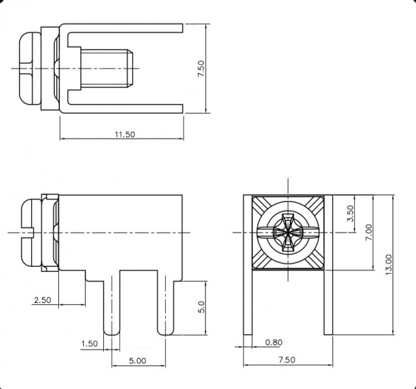 K15. КЛЕММА ВИНТОВАЯ  M3.5*7