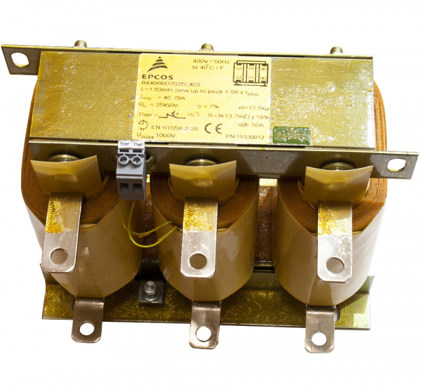B44066D7025L400, дроссель 25кВар 7% 400v