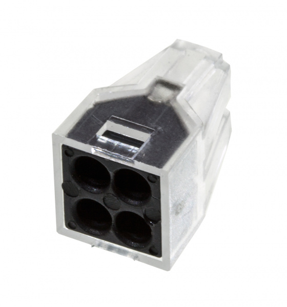 XY608-4P, электромонтажная клемма 4 контакта  400В/24А 22-14AWG (аналог 773-324)